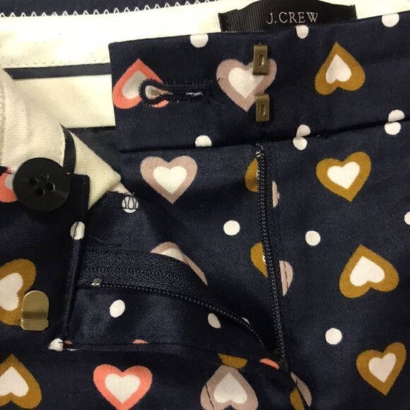 J Crew navy shorts with hearts 💕 size 2 - Picture 6 of 7